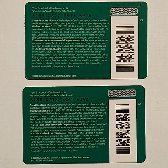 CUTE Starbucks Friendship Gift Cards x 2 2019 Funny Adorable Mugs - Picture 2 of 2